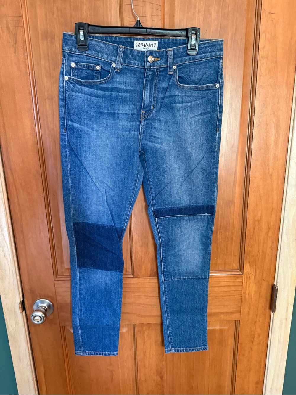 Derek Lam Patchwork Blue Skinny Jeans